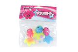 Glamour Squishy diertjes 3stuks 2ass