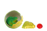 DinoWorld ei met groeiende dinosaurus met edelsteen 3kleuren 6ass 8cm