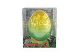DinoWorld ei met groeiende dinosaurus met edelsteen 3kleuren 6ass 8cm