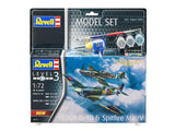 REVELL Messerschmitt Bf109G-10 & Spitfire Mk.V Modelvliegtuig met vaste vleugels Montagekit 1:72