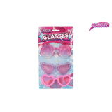 Glamour trendy meidenbrillen 3stuks roze/paars