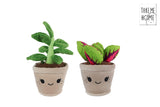 Take Me Home plant prints pluche L 2ass 24cm