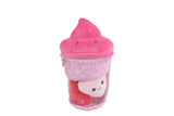 Fluffy Menu pluche ijsje met 3 pluche hartjes 2ass 26cm