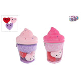 Fluffy Menu pluche ijsje met 3 pluche hartjes 2ass 26cm