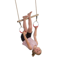 Houten ringtrapeze met ringen