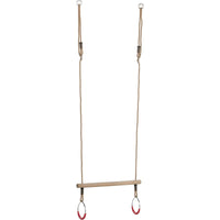 Houten ringtrapeze met ringen