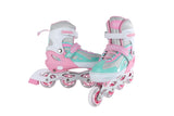 Street Rider inline skates roze/groen verstelbaar 29-32