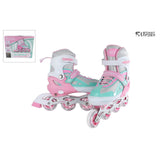 Street Rider inline skates roze/groen verstelbaar 29-32