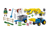 72163 Kleine tractor met hooim