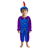 Pietenpak blauw/paars 110-116