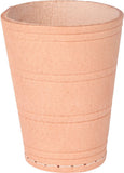 Pokerbeker leder bruin 10cm