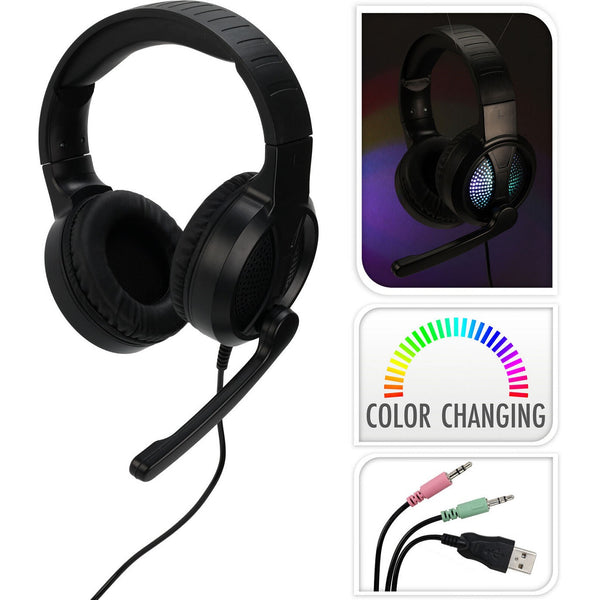 Computer game headset met lich