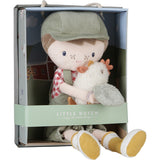 Knuffelpop Boer Jim met kip 35