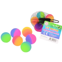 Stuiterballen neonkleurig 6st
