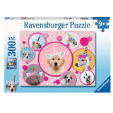 Puzzel 300 Schattige eenhoorn-honden