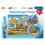 Puzzel 3x49 Puzzel Grote bouwvoertuigen