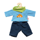 Heless Jeans met gestreept shirt, maat28-35 cm