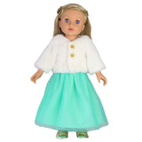 Heless Pluche jas "Yuki" met tule rok, maat 35-45 cm