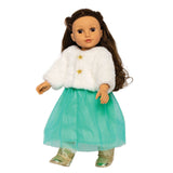 Heless Pluche jas "Yuki" met tule rok, maat 35-45 cm