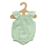 Heless Poppenbody met ruches van 100% biologisch katoen, mint, maat 35-45 cm