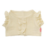Heless Poppenwikkelrok met ruchestop van 100% biologisch katoen, ecru, 2-delig, maat 28-35 cm