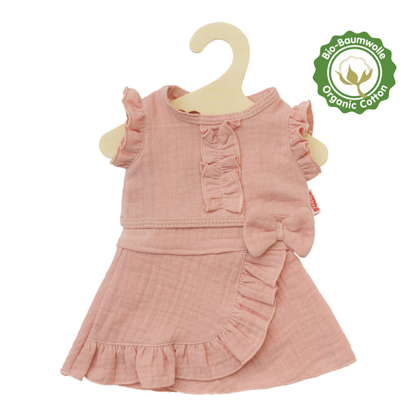 Heless Poppenwikkelrok met ruches top roze, 2-delig, maat 35-45 cm