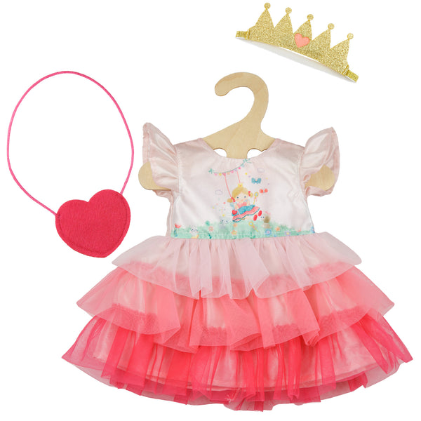 Heless Poppenjurk ''Prinses Emily'' met hartzak en kroon, maat35-45 cm