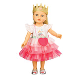 Heless Poppenjurk ''Prinses Emily'' met hartzak en kroon, maat35-45 cm