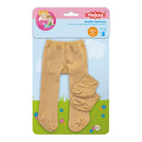 Heless Poppenpanty met sokken. goud.