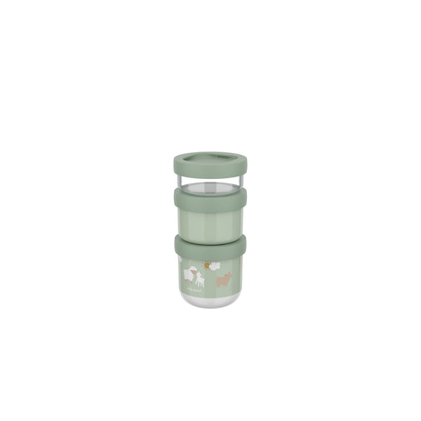 Stapelbare snackbox Mepal Mio 3-delig - Little Dutch - Little Farm