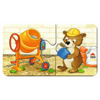 Puzzel (9x2) Dieren in de bouw