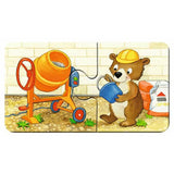 Puzzel (9x2) Dieren in de bouw