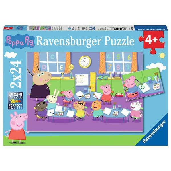 Puzzel 2x24 Peppa Pig