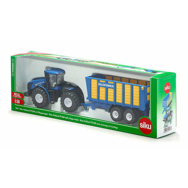 New Holland T9.560 met silagewagen SIKU 1947