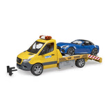Bruder Mercedes Benz Sprinter Autotransporter en Bruder Roadster + Licht en Gelu