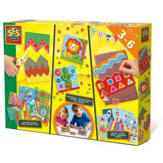SES Creative Ik leer knippen, mozaïeken en prikken