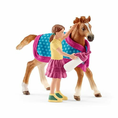 SCHLEICH Veulen met deken 42361