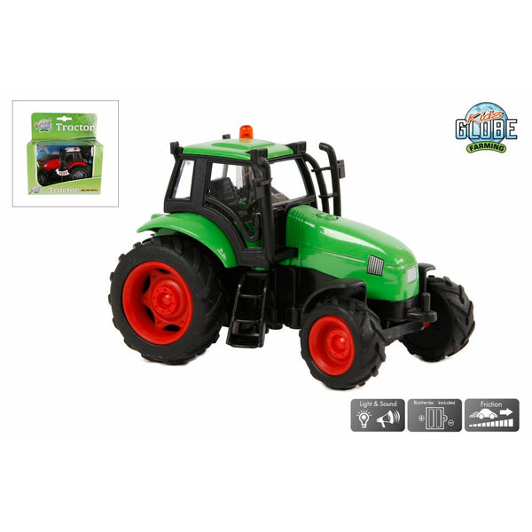 Kids Globe tractor die cast licht geluid 2ass 11cm