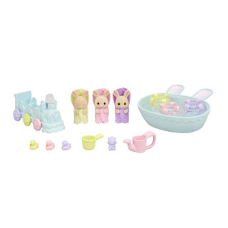 Sylvanian Families 5707 Drieling BABY Creme KonijnBadspeelset
