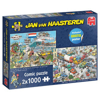 Puzzel Jan Van Haasteren Verkeerschaos En Ter Land Ter Zee En In De Lucht 2x 100