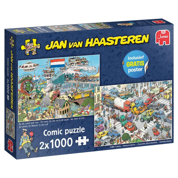 Puzzel Jan Van Haasteren Verkeerschaos En Ter Land Ter Zee En In De Lucht 2x 100