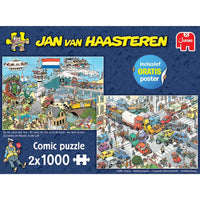 Puzzel Jan Van Haasteren Verkeerschaos En Ter Land Ter Zee En In De Lucht 2x 100