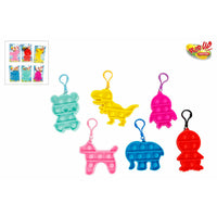 Plop Up! Fidget sleutelhanger dieren 6ass