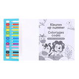 Kleuren op nummer Lieve dieren