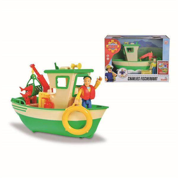 Simba - Brandweerman Sam - Charlies Vissersboot incl. figuurtje