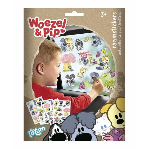 Raamstickers Woezel en Pip