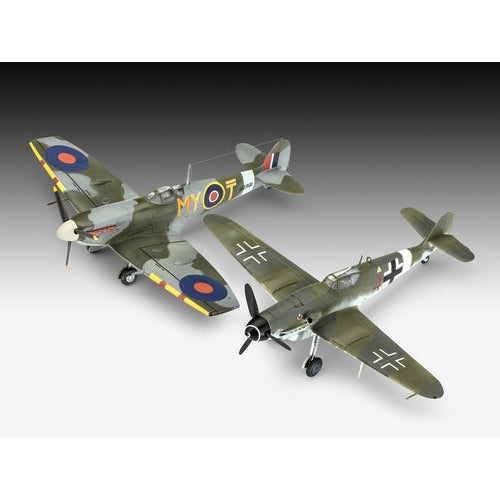 REVELL Messerschmitt Bf109G-10 & Spitfire Mk.V Modelvliegtuig met vaste vleugels Montagekit 1:72
