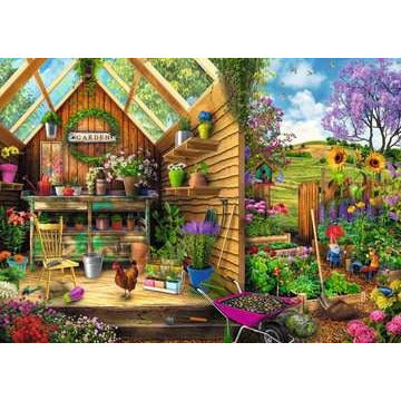Puzzel 300XL Blik in het tuinhuis