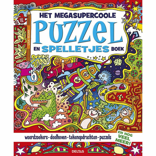 Het megasupercoole puzzel- en spelletjesboek