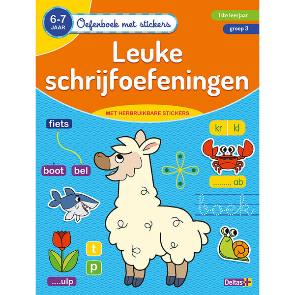 Oefenboek met stickers - Leuke schrijfoefeningen 6-7 j.